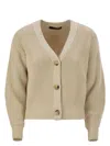 Weekend Max Mara Women's Nirvana - Ribbed Cotton Yarn Cardigan In Ecru