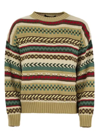 WEEKEND MAX MARA WOMEN'S NOVARA - COTTON JUMPER WITH JACQUARD DESIGN SWEATER