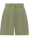 Weekend Max Mara Olive Solid Shorts In Green