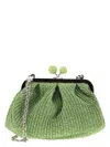 Weekend Max Mara Pasticcino Palmas Small Emerald Green Clutch Bag