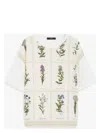 Weekend Max Mara Printed Silk And Jersey T-shirt In White