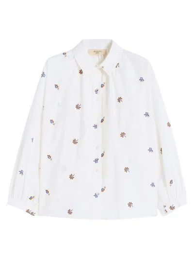 Weekend Max Mara Women's Poplin Shirt With Embroidery In White
