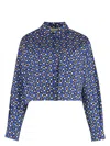 Weekend Max Mara Cotton Long-sleeved Shirt In Blue