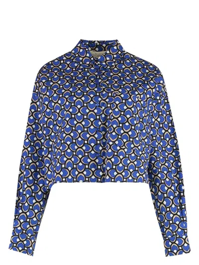 WEEKEND MAX MARA WOMEN'S PRINTED COTTON SHIRT