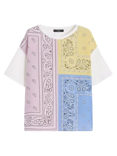Weekend Max Mara Women's Printed Silk And Stretch Cotton Jersey T-shirt In Multi