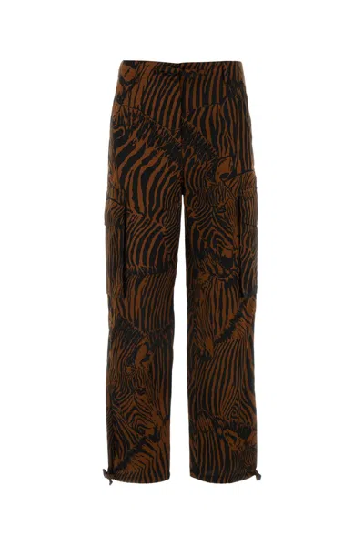 Weekend Max Mara Women Printed Twill Periodi Cargo Pant In Brown