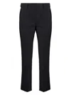 Weekend Max Mara Straight-leg Trousers With Ruffled Accents And Pockets In Black