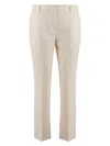 Weekend Max Mara Straight-leg Trousers With Pockets And Belt Loops In Neutral