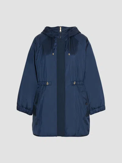 Weekend Max Mara Women's Reversible Water Repellent Canvas Padded Parka In Navy