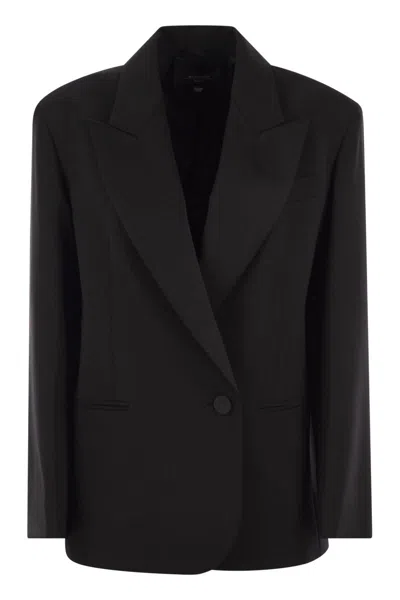 WEEKEND MAX MARA WOMEN'S SAVA - STRETCH WOOL BLEND CANVAS OVERSIZED BLAZER