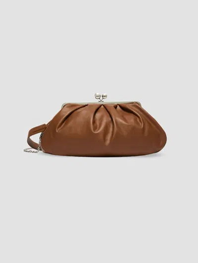 Weekend Max Mara Women's Sheepskin Pasticcino Clutch Bag In Tobacco