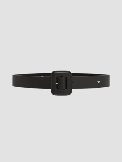Weekend Max Mara Women's Shiny Nappa Leather Belt In Black