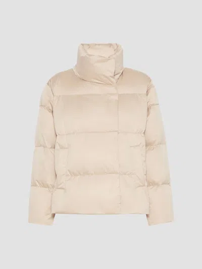 Weekend Max Mara Women's Short Down Jacket In Technical Satin In Sand