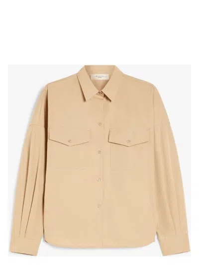 WEEKEND MAX MARA WOMEN'S SKIPPER SHIRT BEIGE | SIZE 46 | 2515111021600012