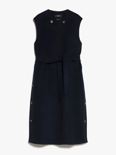 Weekend Max Mara Women's Stecca Sleeveless Coat-jacket Navy | Size 38 | 2425276011600015