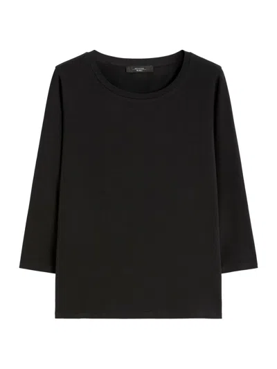 Weekend Max Mara Women's Stretch Cotton T-shirt In Black