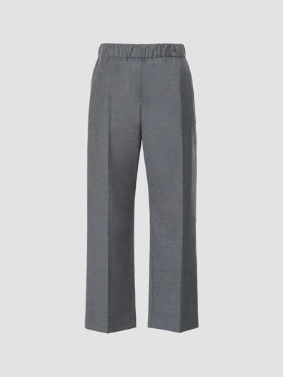 Weekend Max Mara Women's Stretch Wool Flannel Trousers In Gray