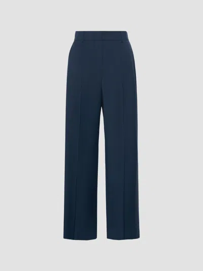 Weekend Max Mara Women's Stretch Wool Palazzo Trousers In Navy