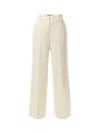 Weekend Max Mara Malizia Linen Canvas Wide Pants In Neutro