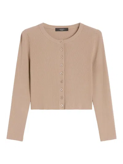 Weekend Max Mara Women's Viscose Yarn Cardigan In Pink