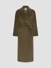 Weekend Max Mara Wkdtempera Robe Coat In Green