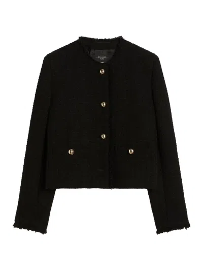 WEEKEND MAX MARA WOMEN'S WOOL BLEND CREW NECK JACKET