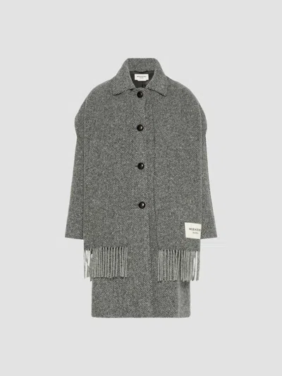 Weekend Max Mara Women's Wool Blend Tweed Coat In Dark Grey