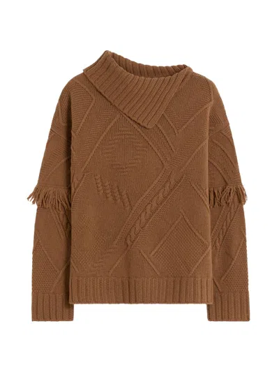 Weekend Max Mara Women's Wool Yarn Sweater In Brown