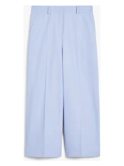WEEKEND MAX MARA WOMEN'S ZIRCONE LONG TROUSER BLUE | SIZE 48 | 2515131032600018