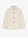WEEKEND MAX MARA WEEKEND MAX MARA WOMEN'S IVORY SONG PATCH-POCKET COTTON AND LINEN-BLEND JACKET
