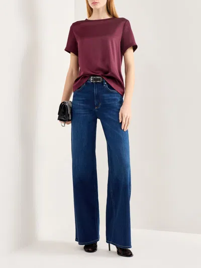 Weekend Max Mara Womens Zona Jersey Body Top In Burgundy