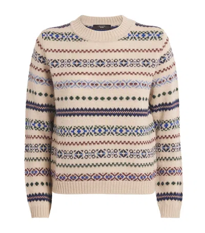 Weekend Max Mara Wool-alpaca-blend Jacquard Sweater In Multi