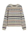 Weekend Max Mara Quirite Jacquard Crewneck Sweater In Multi