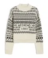 Weekend Max Mara Wool And Alpaca Jacquard Sweater In Multi