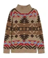 Weekend Max Mara Eritrea Jacquard Mock Neck Sweater In Multi
