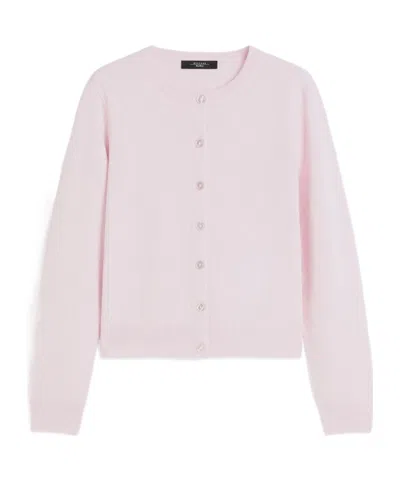 Weekend Max Mara Wool And Cashmere Cardigan In Pink