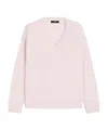 Weekend Max Mara Wool And Cashmere V-neck Pullover In Pink