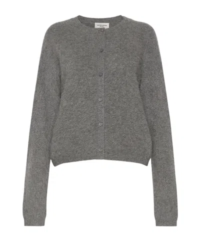 Weekend Max Mara Wool And Cashmere Yarn Cardigan In Gray
