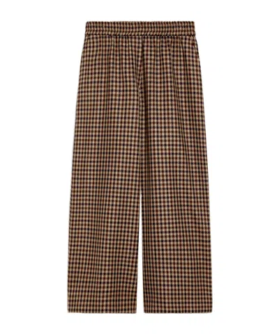 WEEKEND MAX MARA WEEKEND MAX MARA EBE CHECKED WIDE LEG TROUSERS