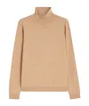 Weekend Max Mara Wool And Silk Knit Turtleneck In Brown