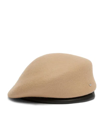 Weekend Max Mara Wool Beret In Beige