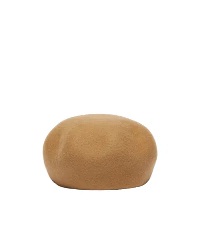 Weekend Max Mara Wool Beret In Brown
