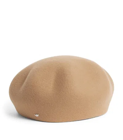 Weekend Max Mara Wool Beret In Sand