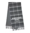 Weekend Max Mara Wool-blend Check Stole Scarf In Gray