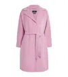 Weekend Max Mara Wool-blend Double-faced Wrap Coat In Pink