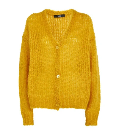 Weekend Max Mara Wool-blend Gerarda Cardigan In Yellow