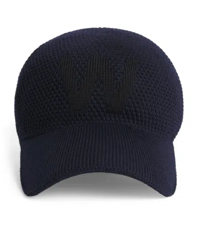 Weekend Max Mara Wool-blend Knitted Baseball Cap In Blue