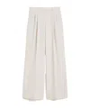 Weekend Max Mara Wool-blend Trousers In White