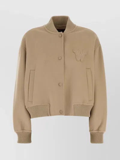 WEEKEND MAX MARA WOOL BLEND ZELANTE BOMBER JACKET