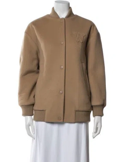 Pre-owned Weekend Max Mara Wool Bomber Jacket In Neutrals